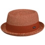 Ennario Pork Pie Straw Hat by Lipodo red