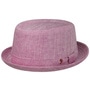 Herringbone Pork Pie Cotton Hat by Alfonso D’Este pink