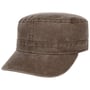 Washed Cotton Army Cap by Lipodo dark brown