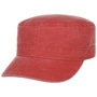 Washed Cotton Army Cap by Lipodo red
