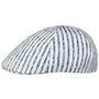 Twotone Stripes Kids Flat Cap by Lipodo blue-white