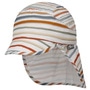 Stripes Kids Cap with Neck Drape by Sterntaler white