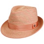 Light Twotone Trilby Straw Hat by Lierys coral