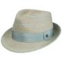 Light Twotone Trilby Straw Hat by Lierys turquoise