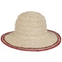 Tricolour Edge Straw Hat by Lipodo nature-red