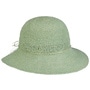 Fine Crochet Straw Hat by Lipodo light green
