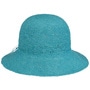 Fine Crochet Straw Hat by Lipodo turquoise