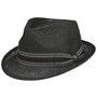 Montreal Trilby Straw Hat by Lipodo black