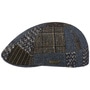 Texas Wool Mix Patchwork Flat Cap by Stetson brown-blue