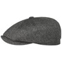 Hatteras Soft Herringbone Flat Cap by Stetson grey
