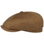 Hatteras Soft Herringbone Flat Cap by Stetson brown-beige