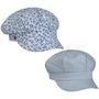 Camilla Flowers Reversible Newsboy Cap by Mayser blue