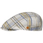 Sidney Amsterdam Check Flat Cap by Mayser beige-blue