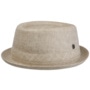 Uni Structure Pork Pie Linen Hat by Lierys oatmeal