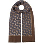 Fine Paisley Wool Scarf by Stetson brown-blue