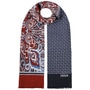 Four Colours Paisley Wool Scarf by Stetson navy-red