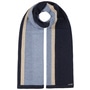 Merino Stripes Wool Scarf by Stetson blue-beige