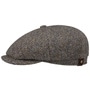 Hatteras Harris Tweed Herringbone Cap by Stetson anthracite-beige