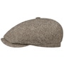 6 Panel Undyed Wool Flat Cap by Stetson beige-brown