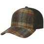 Wool Check Trucker Cap by Stetson olive