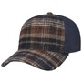 Wool Check Trucker Cap by Stetson navy