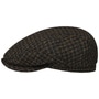 Harris Tweed Houndstooth Driver Cap by Stetson brown-black