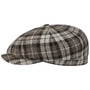 Hatteras Undyed Harris Tweed Flat Cap by Stetson dark brown