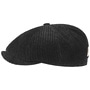 Hatteras Corduroy Jersey Flat Cap by Stetson black