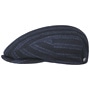 Kent Wool Stripes Flat Cap by Lierys navy