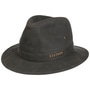 Herringbone Traveller Cloth Hat by Stetson anthracite-black