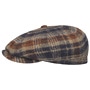 Hatteras Shetland Plaid Flat Cap by Stetson navy