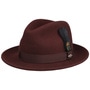 Lormont Lite Felt Fedora Hat by JJ Hats bordeaux