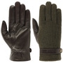 Nappa Wool Full-Fingered Gloves by Stetson olive