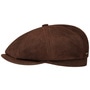 Hatteras Uni Pigskin Flat Cap by Stetson rust