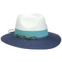 Tricolour Traveller Straw Hat navy