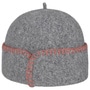 Contrast Stitch Milled Wool Hat by bedacht grey