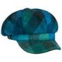 John Hanly Wool Check Newsboy Cap by Lierys blue-green