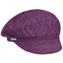 Annelie Knit Newsboy Cap by Seeberger violet