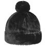 Fake Fur Pompom Hat by Seeberger black