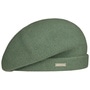 Milled Wool Beret with Cuff by Seeberger green