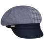 Javia Patchwork Newsboy Cap by Seeberger blue