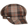 Gadiala Check Newsboy Cap by Seeberger rust