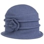 Beata Milled Wool Hat by Seeberger blue
