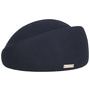 Pillbox Wool Felt Hat by Seeberger navy