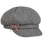 Marieke Herringbone Newsboy Cap by Lierys grey