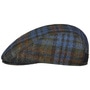 Lennart Check Shetland Flat Cap by Mayser blue