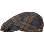 Frankie Soft Check Shetland Flat Cap by Mayser blue-beige