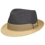 Twotone Toyo Trilby Raffia Hat by Stetson navy