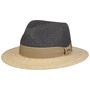 Twotone Toyo Traveller Raffia Hat by Stetson navy