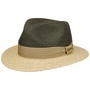 Twotone Toyo Traveller Raffia Hat by Stetson darkolive